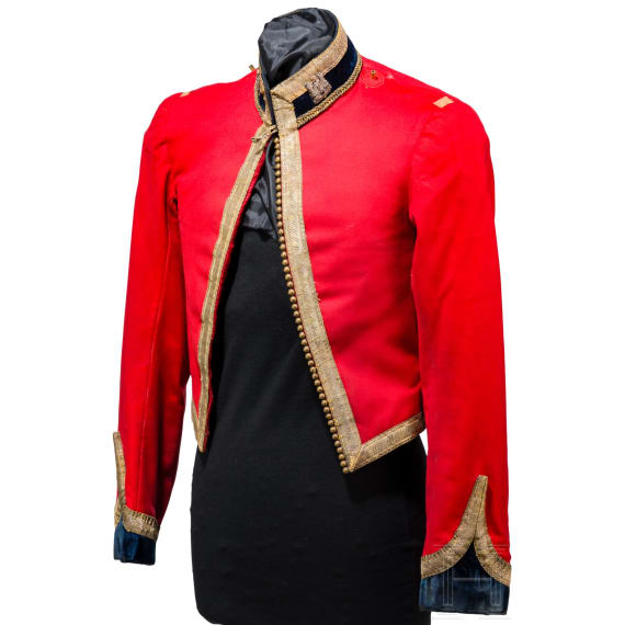 Jacke zum Gesellschaftsanzug eines Offiziers der 6th (Inniskilling) Dragoons