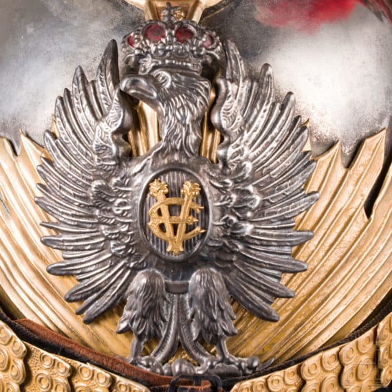 Helm f&uuml;r Angeh&ouml;rige der k&ouml;niglichen Leibgarde "Reggimento Corazzieri", 1900-46