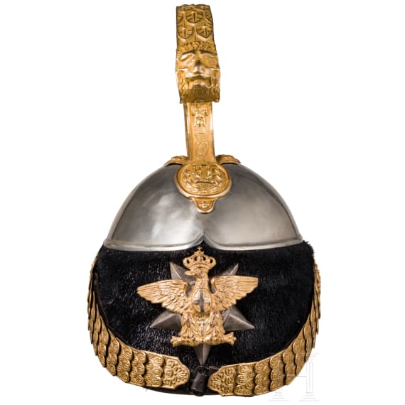 Helm M 1880 f&uuml;r hohe Offiziere der schweren Kavallerie, um 1900