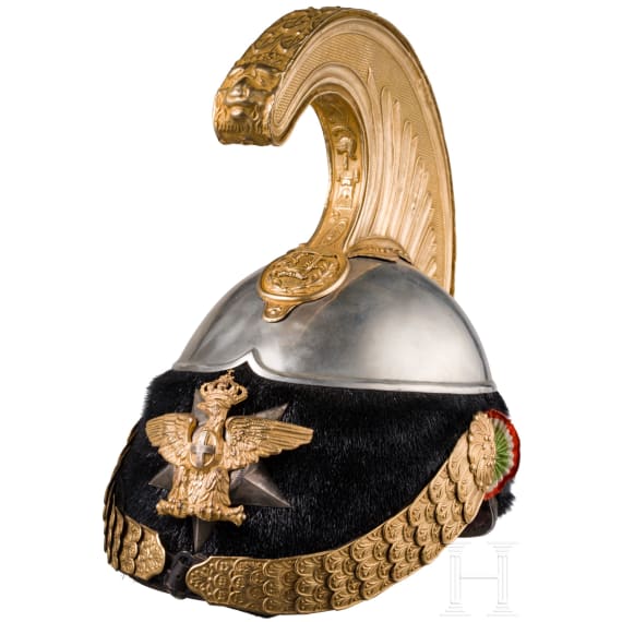 Helm M 1880 f&uuml;r hohe Offiziere der schweren Kavallerie, um 1900