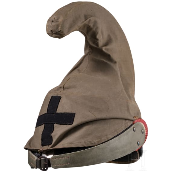 Helm M 1880 f&uuml;r Mannschaften der schweren Kavallerie mit feldgrauem &Uuml;berzug, 1900-46