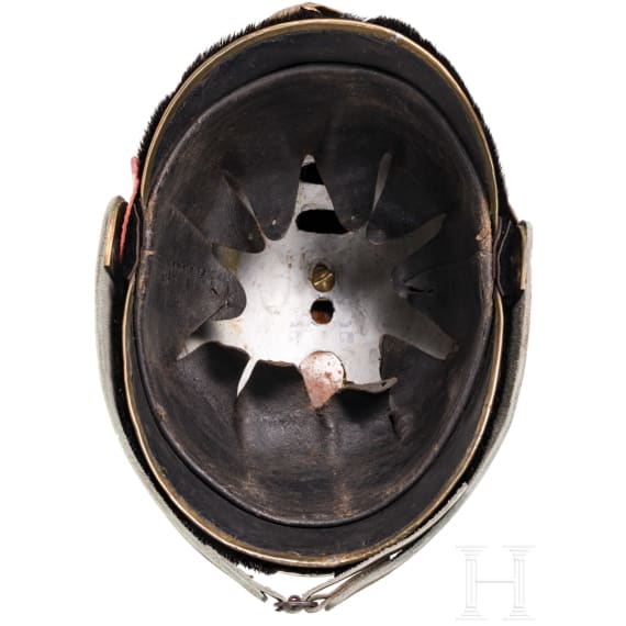 Helm M 1880 f&uuml;r Mannschaften der schweren Kavallerie mit feldgrauem &Uuml;berzug, 1900-46