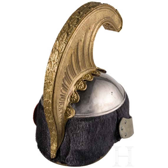 Helm M 1880 f&uuml;r Mannschaften der schweren Kavallerie mit feldgrauem &Uuml;berzug, 1900-46