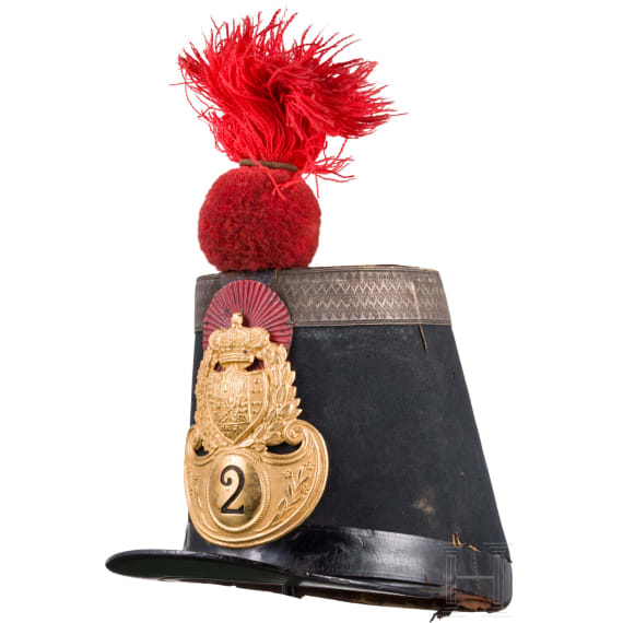 Tschako M 1848 f&uuml;r Angeh&ouml;rige des 2. Linieninfanterie-Regiments des K&ouml;nigreichs Neapel