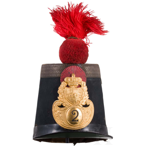 Tschako M 1848 f&uuml;r Angeh&ouml;rige des 2. Linieninfanterie-Regiments des K&ouml;nigreichs Neapel