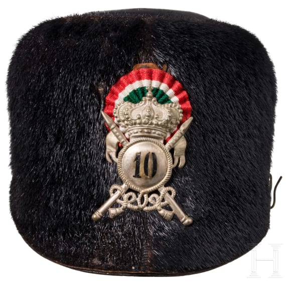 Pelzm&uuml;tze M 1872 f&uuml;r Angeh&ouml;rige des Reggimento "Lancieri di Vittorio Emanuele II" Nr. 10