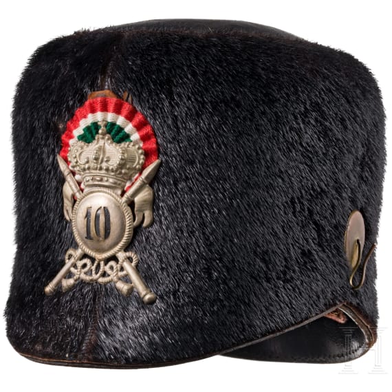 Pelzm&uuml;tze M 1872 f&uuml;r Angeh&ouml;rige des Reggimento "Lancieri di Vittorio Emanuele II" Nr. 10