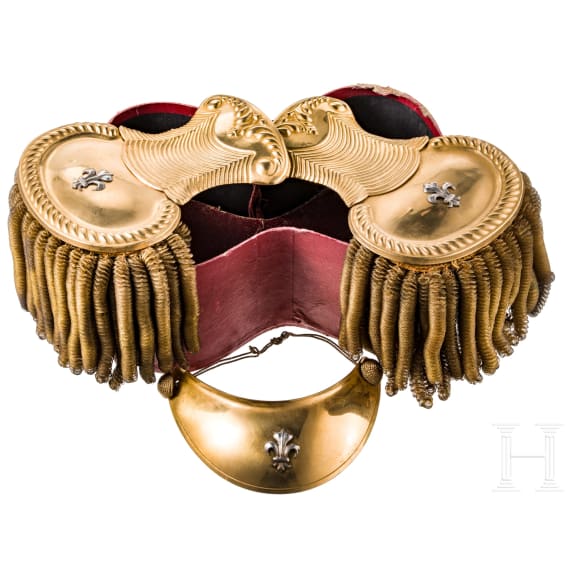 Ringkragen und Epauletten f&uuml;r Offiziere im Herzogtum Lucca, 19. Jhdt.