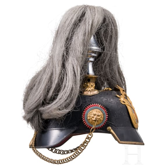Helm f&uuml;r Offiziere, mit Paradebusch, deutsche Fertigung, um 1900
