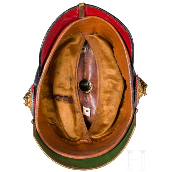 Helm f&uuml;r Offiziere, mit Paradebusch, deutsche Fertigung, um 1900
