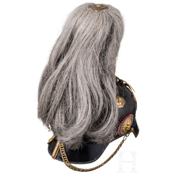 Helm f&uuml;r Offiziere, mit Paradebusch, deutsche Fertigung, um 1900