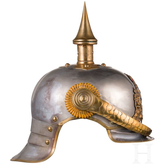 Helm f&uuml;r Mannschaften der 1. Eskadron der Leibgarde zu Pferd, um 1900/10