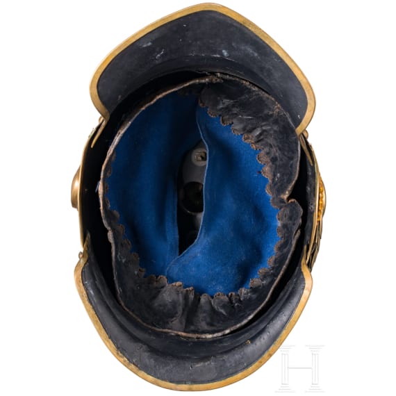Helm f&uuml;r Mannschaften der 1. Eskadron der Leibgarde zu Pferd, um 1900/10