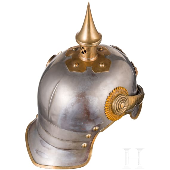 Helm f&uuml;r Mannschaften der 1. Eskadron der Leibgarde zu Pferd, um 1900/10