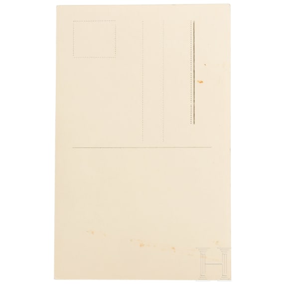 Hermann G&ouml;ring (1893 - 1946) - signierte Portraitpostkarte mit &Uuml;bersendungsschreiben an die Sammlerin, 1935