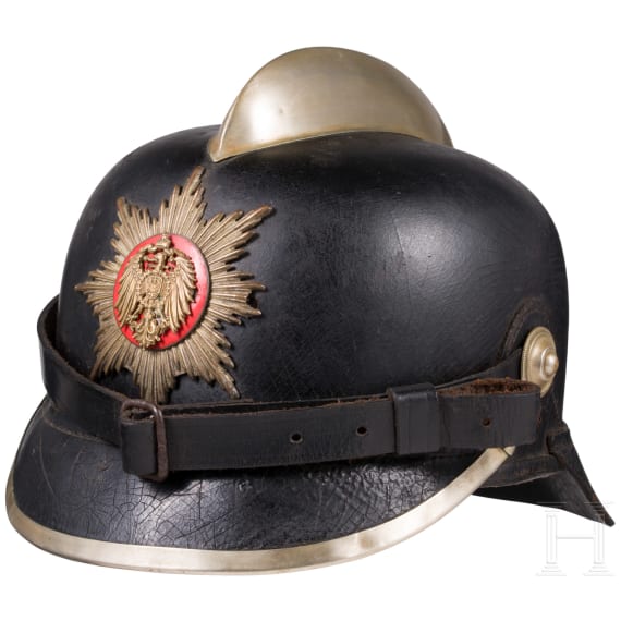 Helm f&uuml;r Angeh&ouml;rige der Feuerwehr, Reichsland Elsass-Lothringen, vor 1918