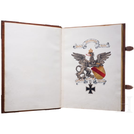 Prunkvolles G&auml;stebuch des 4. Badischen Infanterie-Regiments "Prinz Wilhelm" Nr. 112, 1902 - 1920