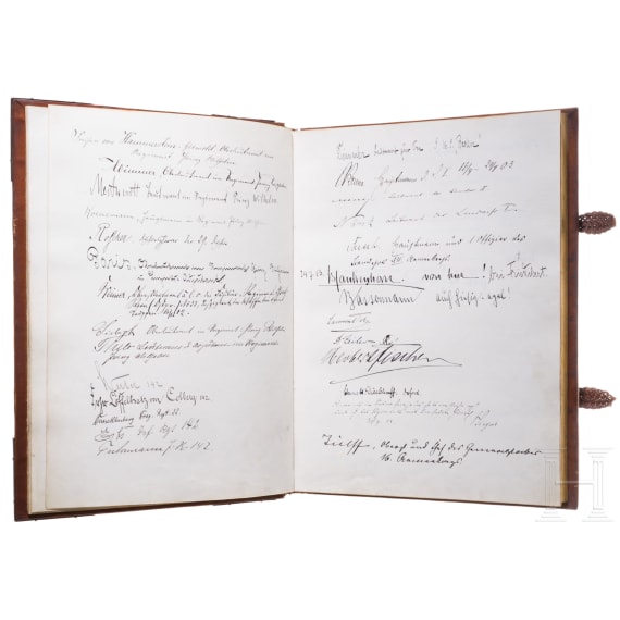 Prunkvolles G&auml;stebuch des 4. Badischen Infanterie-Regiments "Prinz Wilhelm" Nr. 112, 1902 - 1920