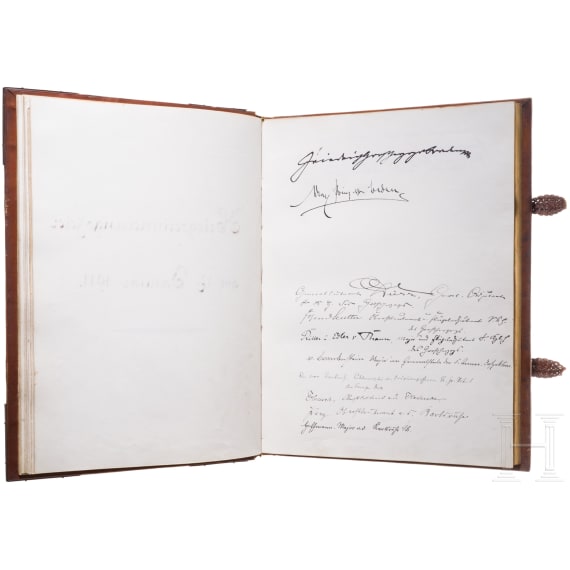 Prunkvolles G&auml;stebuch des 4. Badischen Infanterie-Regiments "Prinz Wilhelm" Nr. 112, 1902 - 1920