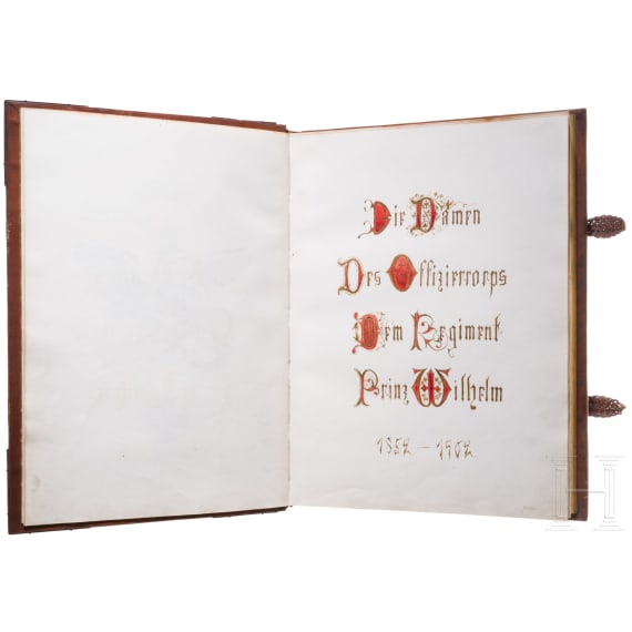 Prunkvolles G&auml;stebuch des 4. Badischen Infanterie-Regiments "Prinz Wilhelm" Nr. 112, 1902 - 1920