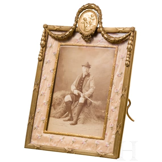K&ouml;nig Ludwig II. von Bayern - goldene Savonette mit schwerer Uhrenkette, Geschenk an seinen Oberstallmeister Max Karl Theodor Graf von Holnstein (1835 - 1895)