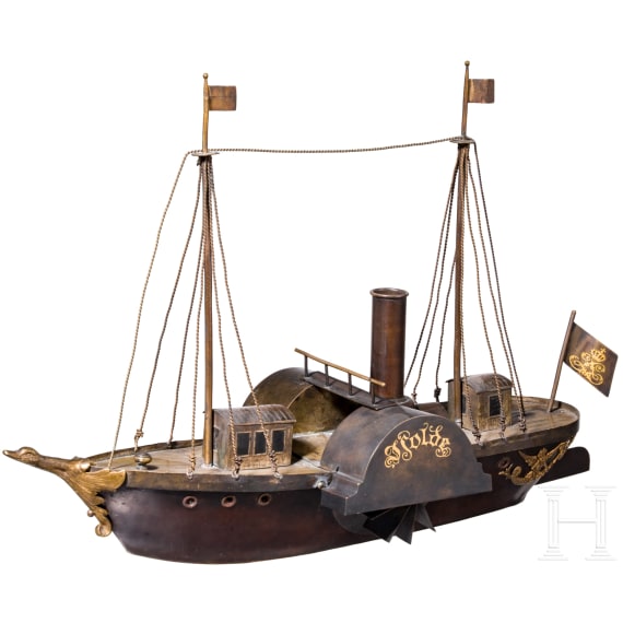 K&ouml;nig Ludwig II. von Bayern - Modell des Raddampfers "Isolde"