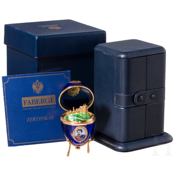 Faberg&eacute;-Jubil&auml;ums-Osterei "150 Jahre K&ouml;nig Ludwig II.", Nummer 4 aus der auf 25 Exemplare limitierten Auflage der "Collection Faberg&eacute; by Victor Mayer"