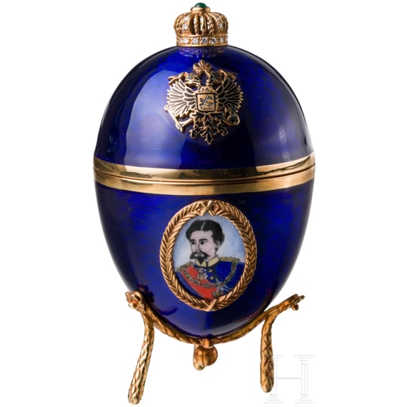 Faberg&eacute;-Jubil&auml;ums-Osterei "150 Jahre K&ouml;nig Ludwig II.", Nummer 4 aus der auf 25 Exemplare limitierten Auflage der "Collection Faberg&eacute; by Victor Mayer"
