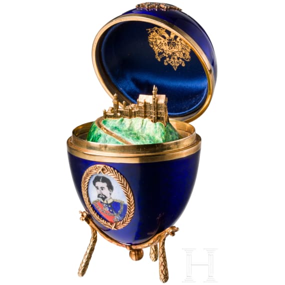 Faberg&eacute;-Jubil&auml;ums-Osterei "150 Jahre K&ouml;nig Ludwig II.", Nummer 4 aus der auf 25 Exemplare limitierten Auflage der "Collection Faberg&eacute; by Victor Mayer"