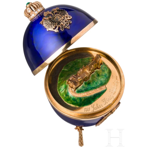Faberg&eacute;-Jubil&auml;ums-Osterei "150 Jahre K&ouml;nig Ludwig II.", Nummer 4 aus der auf 25 Exemplare limitierten Auflage der "Collection Faberg&eacute; by Victor Mayer"