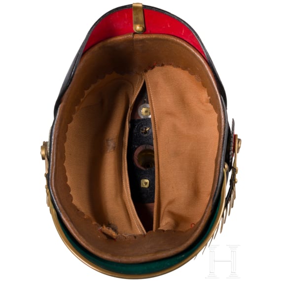 Helm f&uuml;r Mannschaften/Unteroffiziere der Fu&szlig;truppen, um 1900