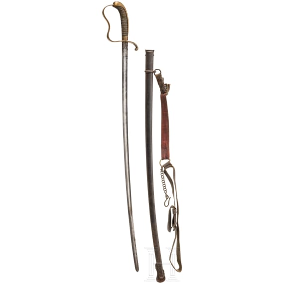 S&auml;bel M 1855 f&uuml;r Offiziere der Infanterie mit Geh&auml;nge