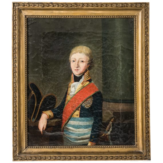 Herzog Pius August in Bayern (1786 - 1837) - Portraitgem&auml;lde, um 1810