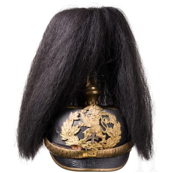 Helm f&uuml;r Offiziere der Gro&szlig;herzoglich Hessischen Feldartillerie, um 1914