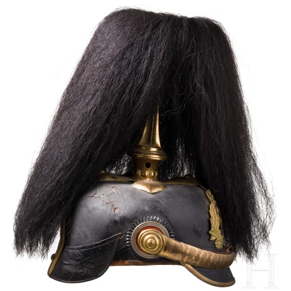 Helm f&uuml;r Offiziere der Gro&szlig;herzoglich Hessischen Feldartillerie, um 1914