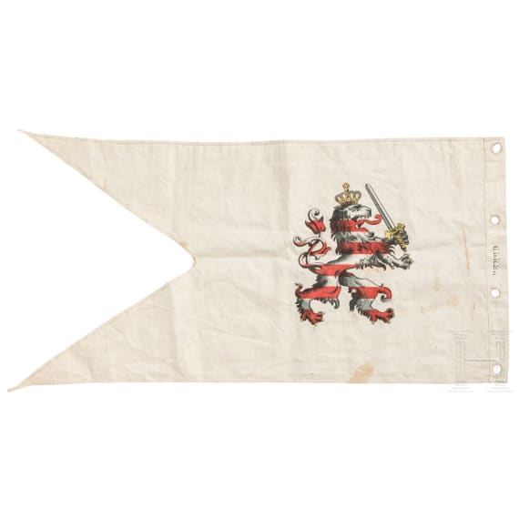 Lanzenflagge f&uuml;r Unteroffiziere im Garde-Dragoner-Regiment Nr. 23, datiert 1915