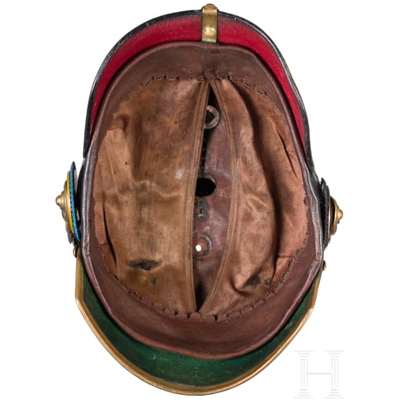 Helm f&uuml;r Offiziere im 1. Gro&szlig;herzoglich Mecklenburgischen Dragoner-Regiment Nr. 17, um 1900