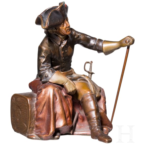 Friedrich der Gro&szlig;e - Bronzefigur, um 1910