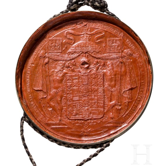 K&ouml;nig Friedrich Wilhelm II. von Preu&szlig;en (1744 - 1797) - Legitimations-Patent zum F&uuml;hren des v&auml;terlichen Namens und Wappens f&uuml;r den unehelichen Sohn eines verstorbenen F&auml;hnrichs, datiert 5.2.1790