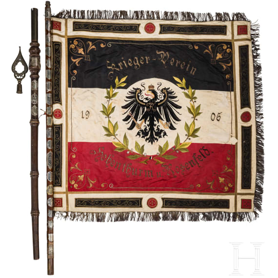 Fahne des Kriegervereins Hohenthurm und Rosenfeld, 1906