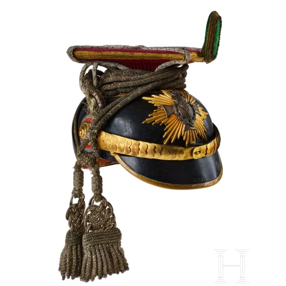 Tschapka f&uuml;r Reserveoffiziere im K&ouml;niglich S&auml;chsischen 2. Ulanen-Regiment Nr. 18, um 1900