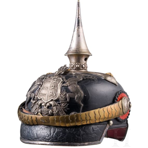 Helm f&uuml;r Offiziere im Dragoner-Regiment "K&ouml;nigin Olga" (1. W&uuml;rttembergisches) Nr. 25, um 1900