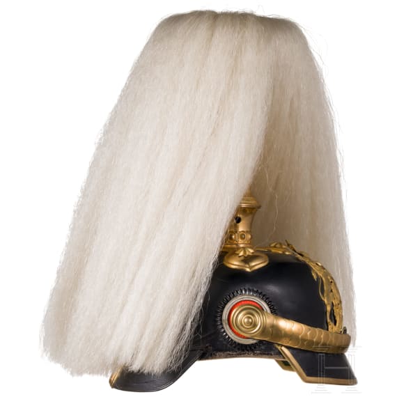 Generalmajor Hans Herrmann (1875 - 1953) - Helm als Offizier der w&uuml;rttembergischen Feldartillerie, acht Fotos und zwei Petschaften aus dem Nachlass