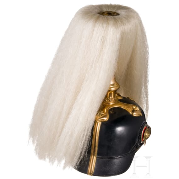 Generalmajor Hans Herrmann (1875 - 1953) - Helm als Offizier der w&uuml;rttembergischen Feldartillerie, acht Fotos und zwei Petschaften aus dem Nachlass