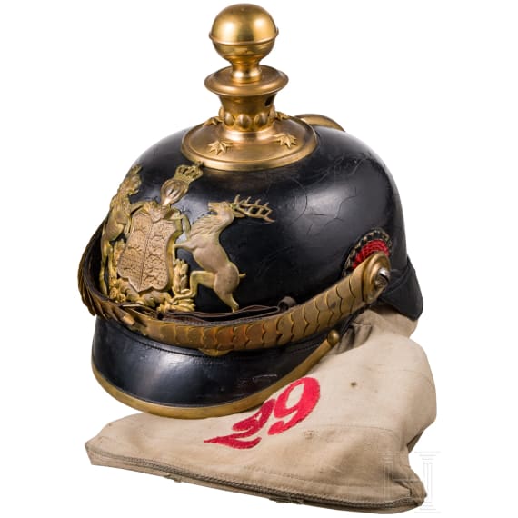 Helm f&uuml;r Offiziere der Feldartillerie, um 1900