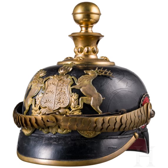 Helm f&uuml;r Offiziere der Feldartillerie, um 1900