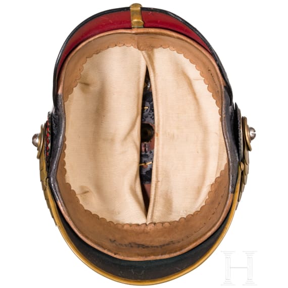 Helm f&uuml;r Offiziere der Feldartillerie, um 1900