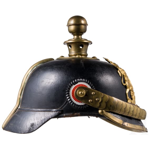 Helm f&uuml;r Mannschaften im 4. W&uuml;rttembergischen Feldartillerie-Regiment Nr. 65, datiert 1900