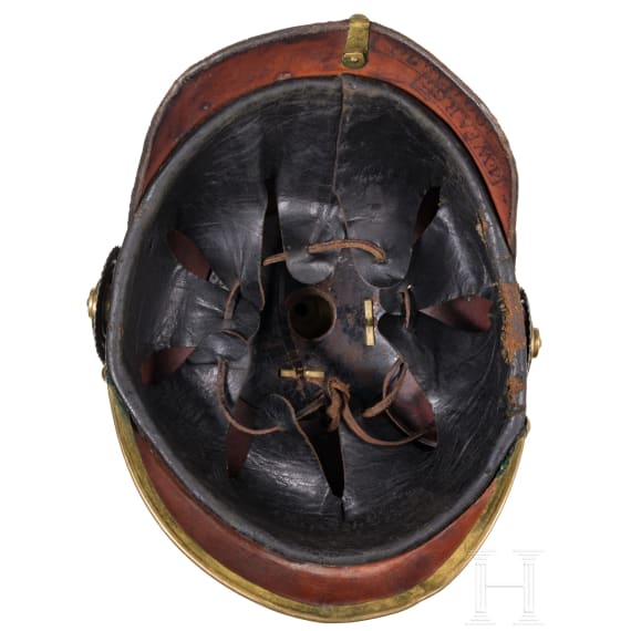Helm f&uuml;r Mannschaften im 4. W&uuml;rttembergischen Feldartillerie-Regiment Nr. 65, datiert 1900