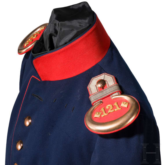 Waffenrock f&uuml;r einen Hauptmann im Infanterie-Regiment "Alt-W&uuml;rttemberg" (3. W&uuml;rttembergisches) Nr. 121